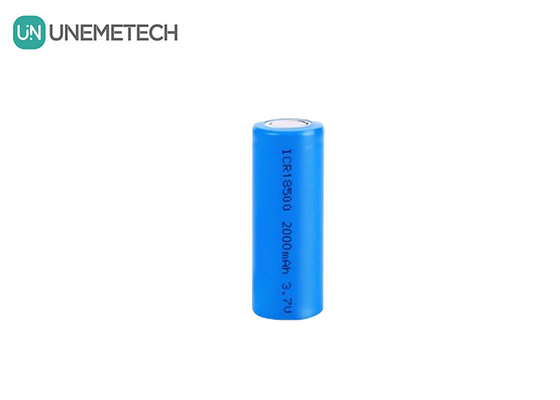 품질  3.7V 18500 lithium ion battery 2000mAh Rechargeable Cylindrical For Flashlight 공장