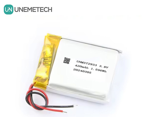 맞춤형 3.8V 420mAh 고전압 리포 배터리 372933 4.35V 리?? 배터리 스마트 시계