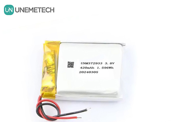 맞춤형 3.8V 420mAh 고전압 리포 배터리 372933 4.35V 리?? 배터리 스마트 시계