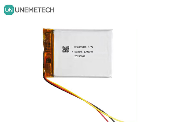 3.7V 530mAh 사용자 지정 리?? 폴리머 배터리 403040 UL1642 긴 사이클 수명