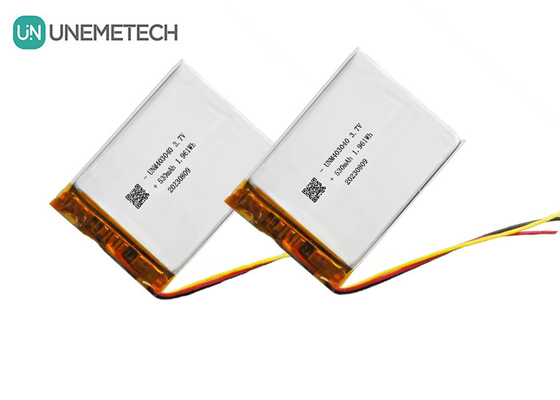 3.7V 530mAh 사용자 지정 리?? 폴리머 배터리 403040 UL1642 긴 사이클 수명