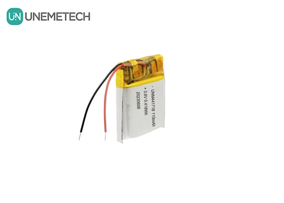 3.8V 441718 고전압 폴리머 리?? 이온 배터리 110mAh 의학적 팔찌