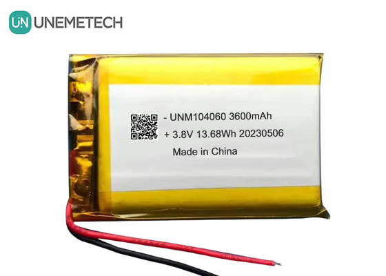 UNEMETECH 4.35V 고전압 리포 배터리 104060 3.8V 3600mAh 리?? 이온 폴리머 배터리
