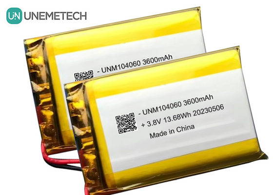 UNEMETECH 4.35V 고전압 리포 배터리 104060 3.8V 3600mAh 리?? 이온 폴리머 배터리
