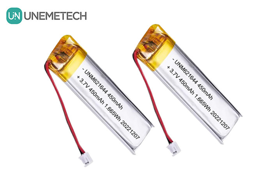 UNEMETECH 3.7V 450mAh 맞춤형 리포 재충전 배터리 621644 전자 펜