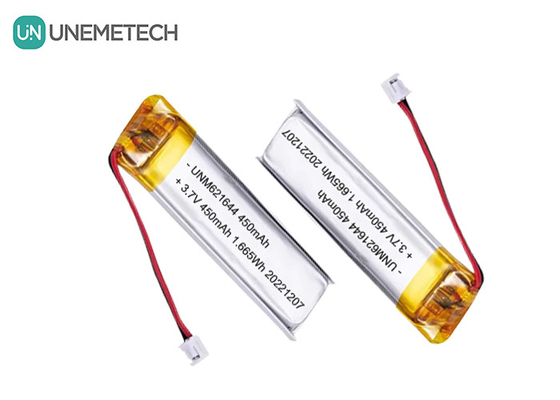 UNEMETECH 3.7V 450mAh 맞춤형 리포 재충전 배터리 621644 전자 펜