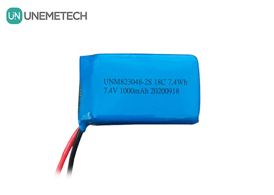 2S 고 방출 속도 리포 배터리 / 18C 리?? 폴리머 배터리 7.4v 1000mah 823048