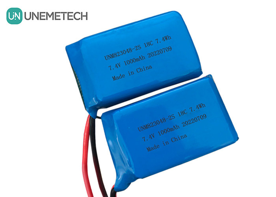 2S 고 방출 속도 리포 배터리 / 18C 리?? 폴리머 배터리 7.4v 1000mah 823048