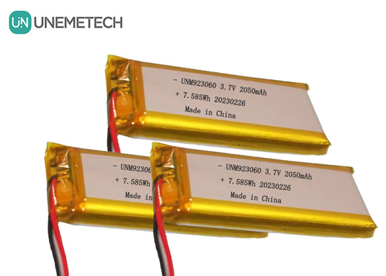 맞춤형 장기 주기가용 리포 배터리 팩 3.7V 2050mAh 923060 디지털 제품