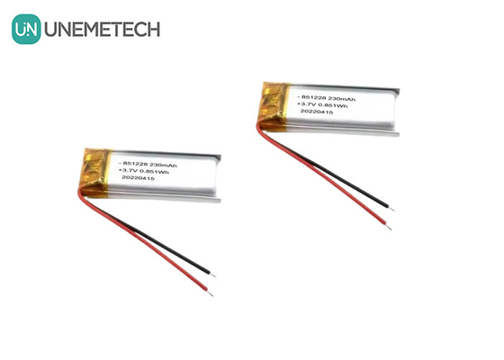 UNEMETECH 230mAh 리포 배터리 3.7V 리?? 폴리머 배터리 851228 원격 제어 펜