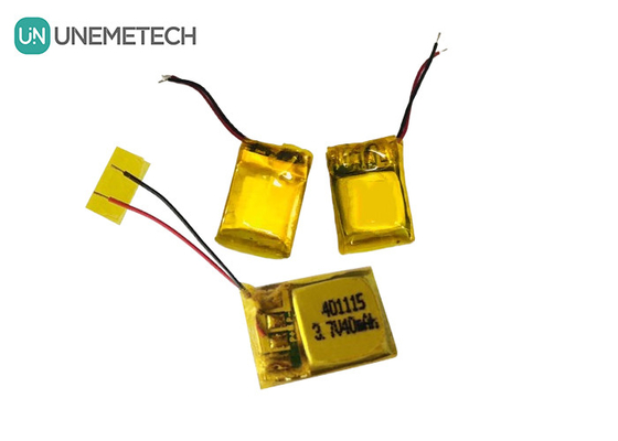 UNEMETECH 401115 재충전 가능한 폴리머 리?? 배터리 / 3.7V 40mAh 이어폰 배터리