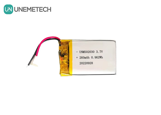 재충전 가능한 리포 배터리 502030 / 3.7V 260mAh 작은 사용자 지정 리?? 폴리머 배터리