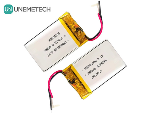 재충전 가능한 리포 배터리 502030 / 3.7V 260mAh 작은 사용자 지정 리?? 폴리머 배터리