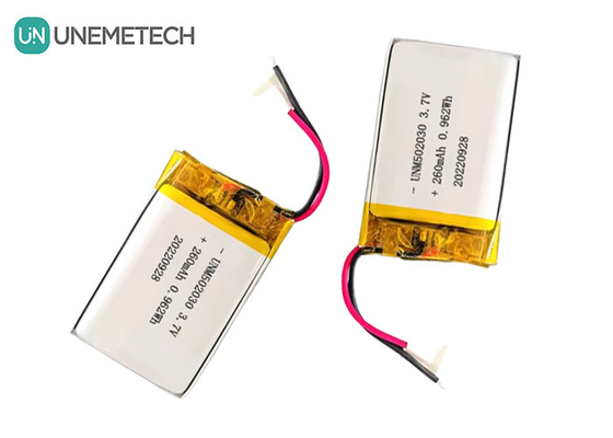 재충전 가능한 리포 배터리 502030 / 3.7V 260mAh 작은 사용자 지정 리?? 폴리머 배터리