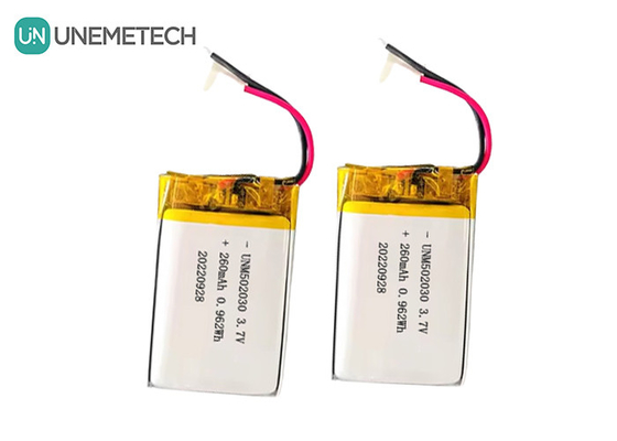 재충전 가능한 리포 배터리 502030 / 3.7V 260mAh 작은 사용자 지정 리?? 폴리머 배터리