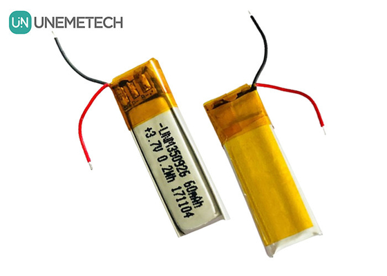 500회 이상 수명 재충전 3.7V 60mAh 리?? 이온 폴리머 350926