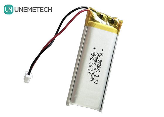 사용자 정의 재충전 가능한 폴리머 리?? 배터리 802050 3.7V 800mAh 리 폴리 배터리 콜 라이트
