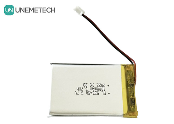 MSDS 승인 3.7V 폴리머 리?? 이온 배터리 1000mAh 523450 가정용