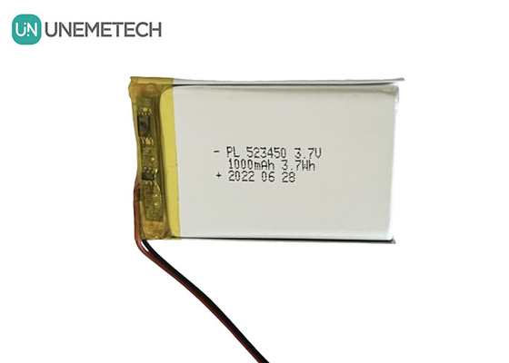 MSDS 승인 3.7V 폴리머 리?? 이온 배터리 1000mAh 523450 가정용
