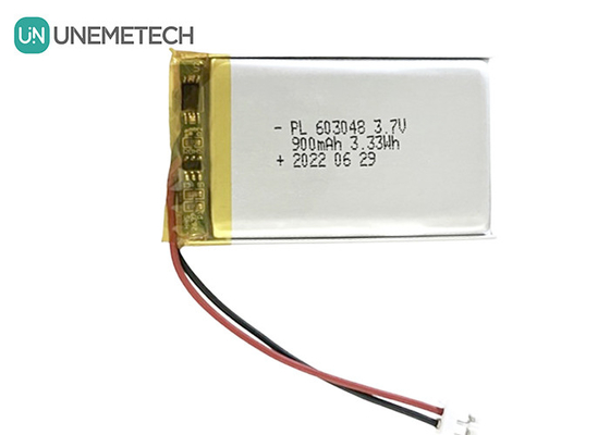 3.7V 900mAh 재충전 가능한 폴리머 리?? 이온 배터리 603048