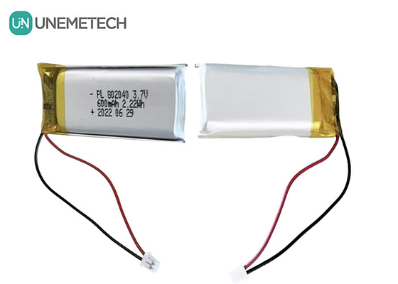 3.7V 600mAh 재충전 가능한 리 폴리머 배터리 802040 전자 제품