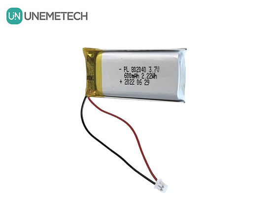 3.7V 600mAh 재충전 가능한 리 폴리머 배터리 802040 전자 제품