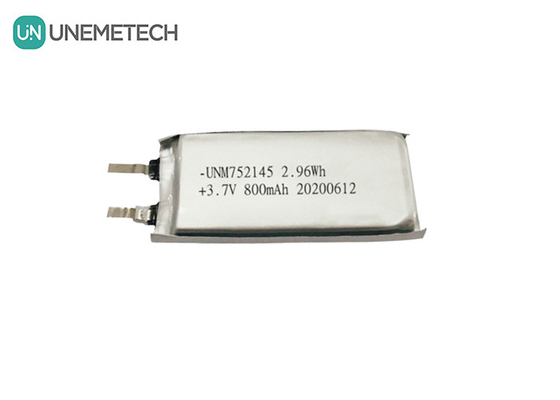 MSDS 승인 3.7V 800mAh 충전 가능한 리?? 폴리머 배터리 752145 웨어러블 장치