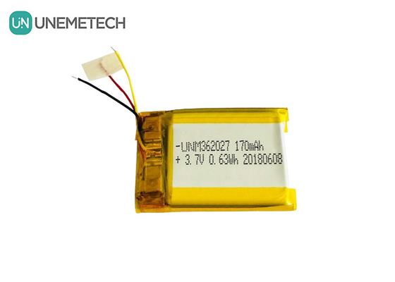 은 3.7V 170mAh 휴대용 프린터 의료 장치용 사용자 지정 리 폴라이어 배터리 362027