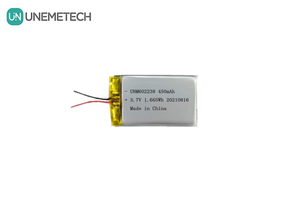 4.2V 재충전 가능한 리?? 폴리머 배터리 602238 3.7V 450mAh 소비자 전자제품