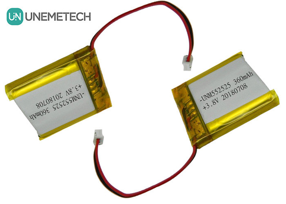 4.35V 360mAh 폴리머 고전압 리?? 이온 배터리 552525 3.8V 휴대용 장치