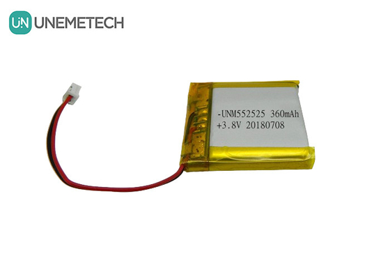 4.35V 360mAh 폴리머 고전압 리?? 이온 배터리 552525 3.8V 휴대용 장치