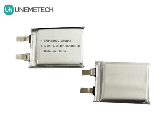 3.8V 280mAh 리포 배터리 482030 4.35V 고전압 리?? 이온 폴리머 배터리 CE 승인