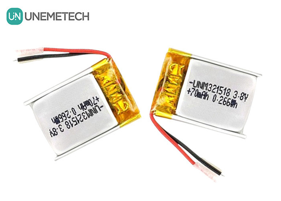 3.8V 고전압 리온 배터리 초소형 리포 배터리 4.35V 70mAh 321518 GPS 추적기