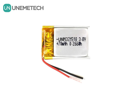 3.8V 고전압 리온 배터리 초소형 리포 배터리 4.35V 70mAh 321518 GPS 추적기