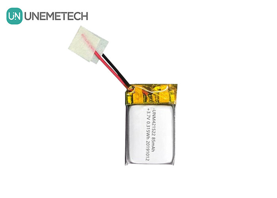 85mAh 3.7V 소형 리?? 폴리머 배터리 421522 PCM 및 납 유선으로 재충전