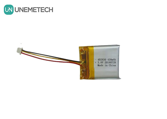 고전압 리-폴리머 배터리 402830 3.8V 430mAh HV 리포 배터리 의료기기