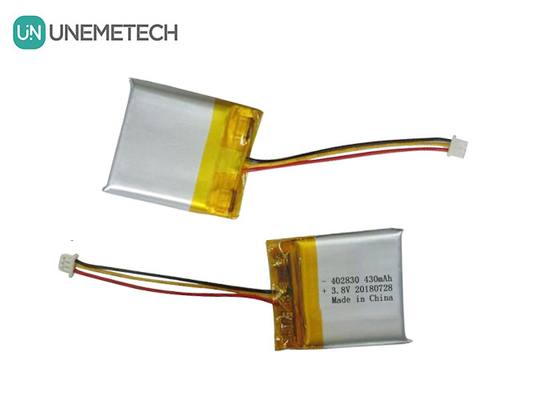 고전압 리-폴리머 배터리 402830 3.8V 430mAh HV 리포 배터리 의료기기