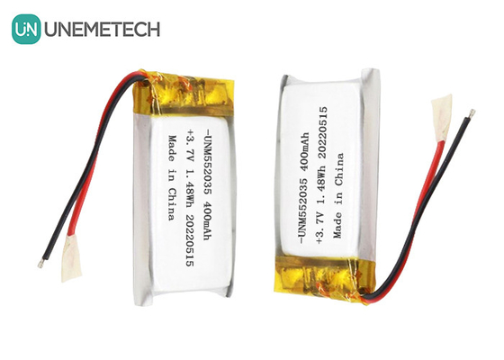 3.7V 리?? 이온 폴리머 배터리 552035 400mAh 리포 배터리 무선 장치