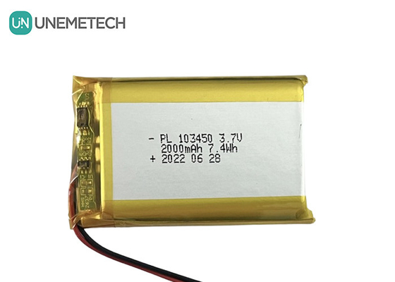3.7V 2000mAh 재충전 가능한 리?? 폴리머 배터리 103450 전기 유방 펌프 용량