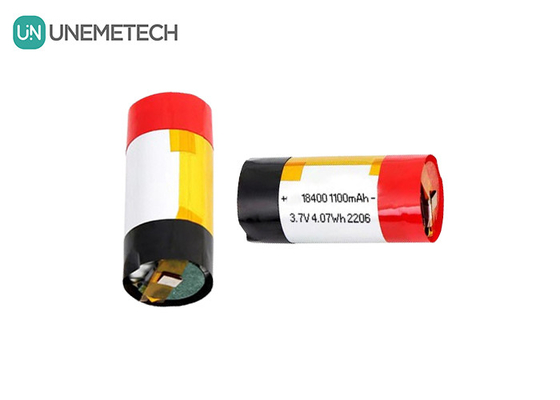 3A 배열 실린더 폴리머 리?? 이온 배터리 18400 3.7v 1100mah 리포 배터리