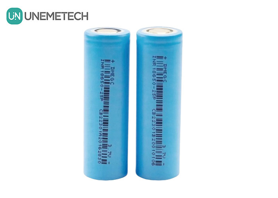2500mAh 3.7V 최대 6A 연속 충전 실린더 리?? 이온 배터리 18650 INR18650-25P