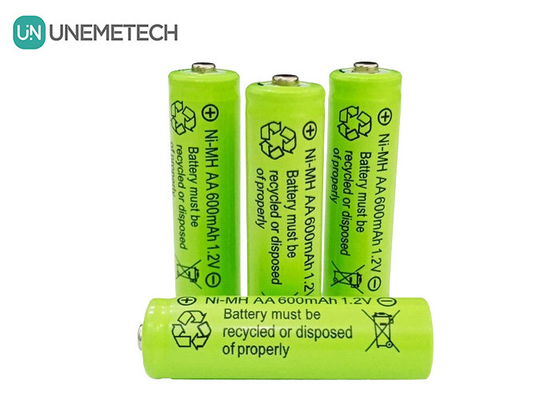 긴 주기 수명 NiMH AA 1.2V 600mAh 재충전 배터리 AA600 장난감용