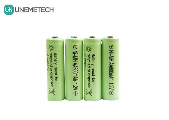 긴 주기 수명 NiMH AA 1.2V 600mAh 재충전 배터리 AA600 장난감용