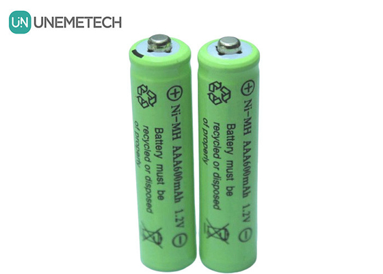 AAA 1.2V 600mAh 재충전 NiMH 배터리 AAA600 전자 장난감용