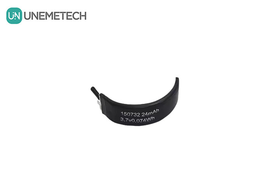 3.7V 구부러진 리포 배터리 150732 분 용량 22mAh 특수 모양 리포 배터리 단일 셀