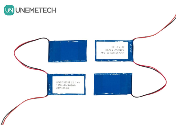 2C 높은 방출율 리포 배터리 팩 553559 7.4V 1300mAh 2S 인공 팔다리를 위해
