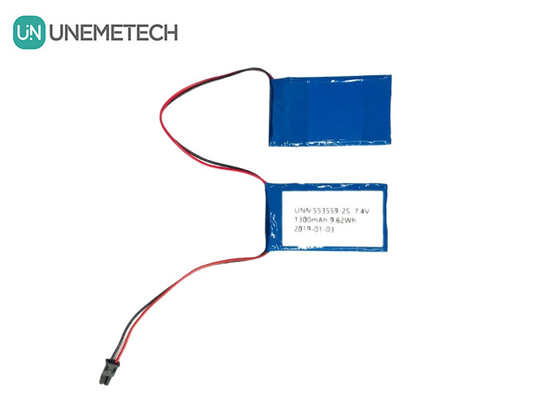 2C 높은 방출율 리포 배터리 팩 553559 7.4V 1300mAh 2S 인공 팔다리를 위해