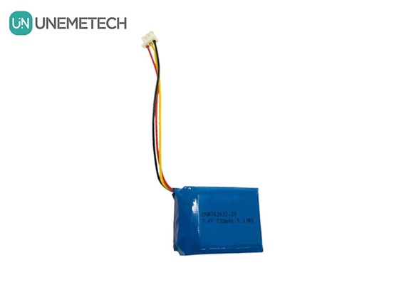 2S 7.4V 리 폴리머 배터리 팩 782632 720mAh 사용자 지정 리포 배터리 팩