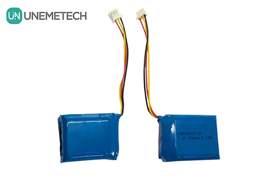 2S 7.4V 리 폴리머 배터리 팩 782632 720mAh 사용자 지정 리포 배터리 팩