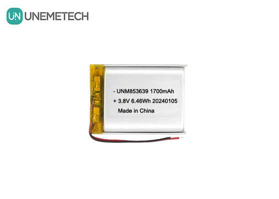 853639 4.35V 1700mAh 폴리머 리온 배터리 고전압